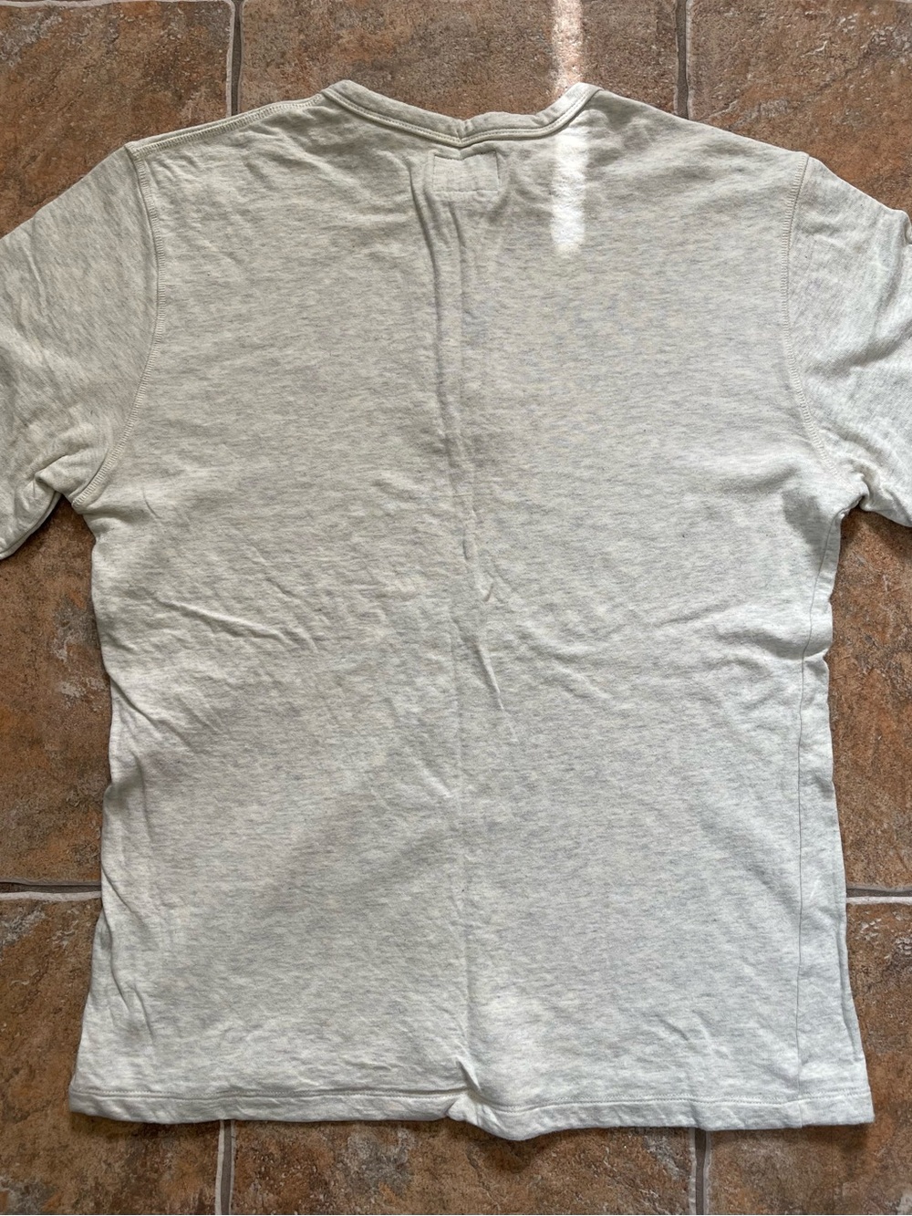 Todd Snyder Double Weave Henley in Grey Heather - Picture 2 of 7
